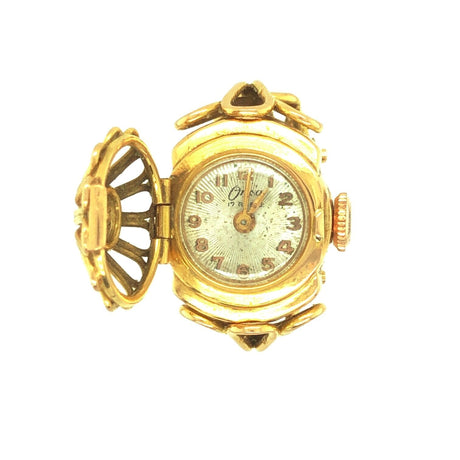 Vintage 18k Gold Watch Finger Ring The Vintage Jewellery Company