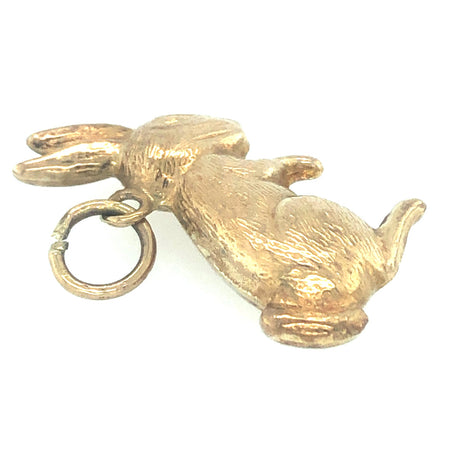 Vintage Gold Rabbit Charm The Vintage Jewellery Company