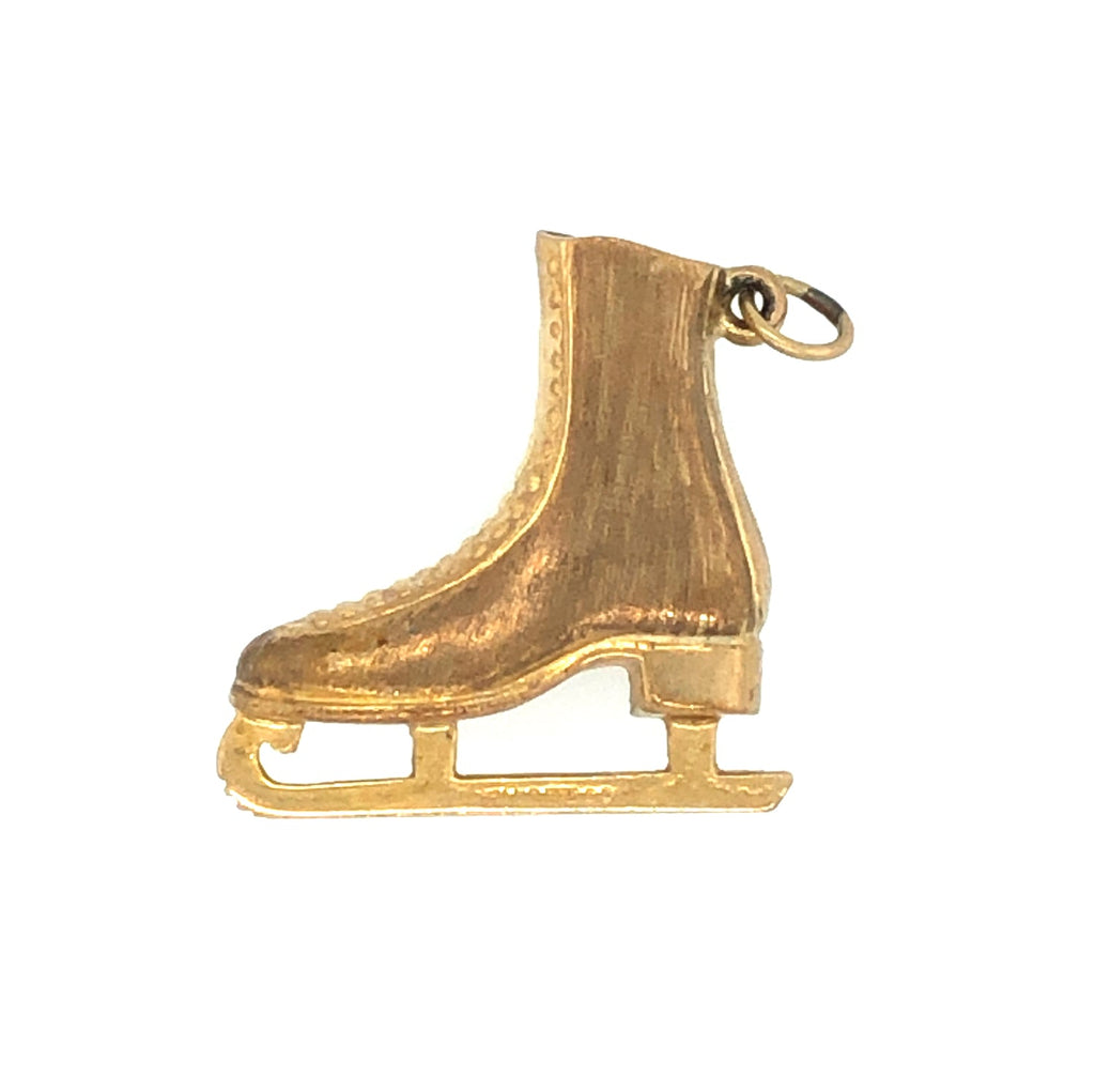 Vintage Gold Skate Charm The Vintage Jewellery Company