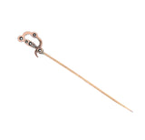 Vintage Gold Sword Brooch/Stick-pin set with Diamonds The Vintage Jewellery Company