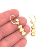 Vintage Italian 14k Gold Drop Earrings with Lever-back The Vintage Jewellery Company