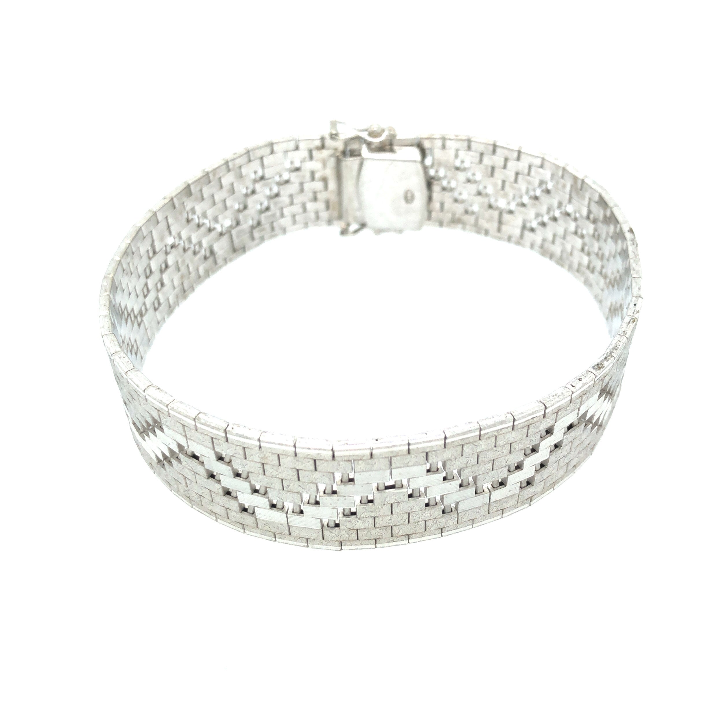 Sterling silver italian mesh bracelet hotsell