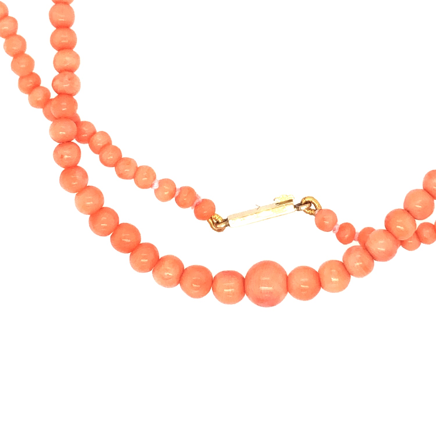 Vintage orange coral 2025 necklace