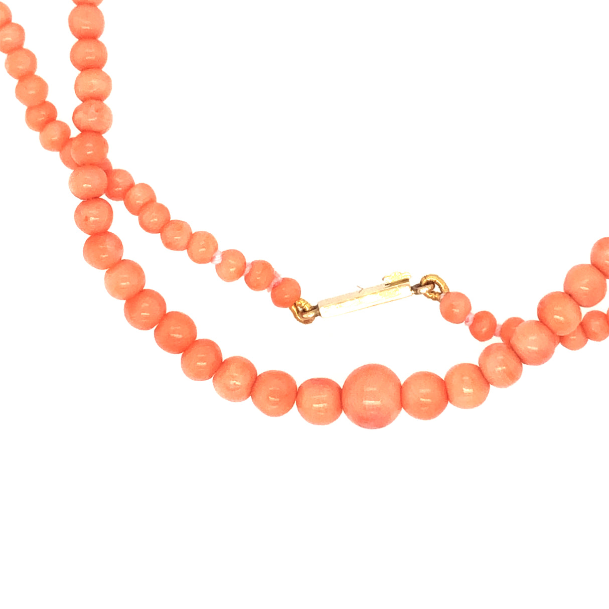Vintage 14k Gold and Coral Necklace