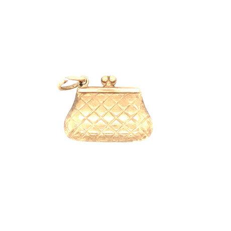 Vintage 9ct Gold Handbag Charm Pendant