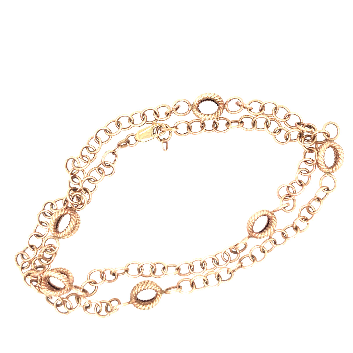 Vintage 9k Gold Cable Chain with Open Spheres