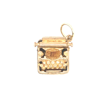 British Vintage Gold Charm Typewriter