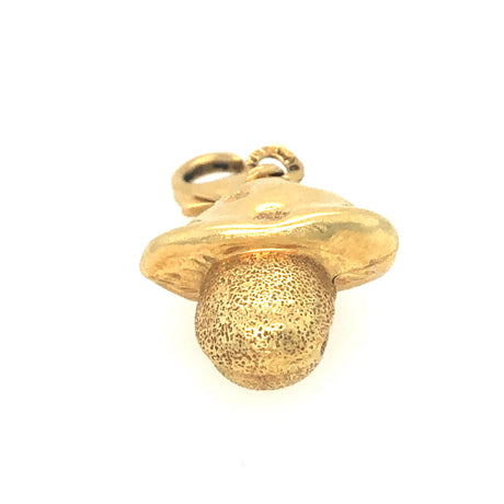 Vintage Gold Magic Mushroom Pendant Charm