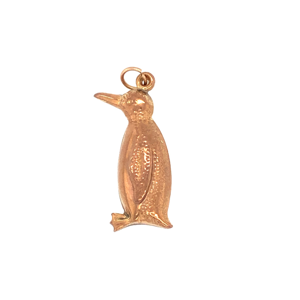 Vintage Rose Gold Penguin Charm in 9ct Gold