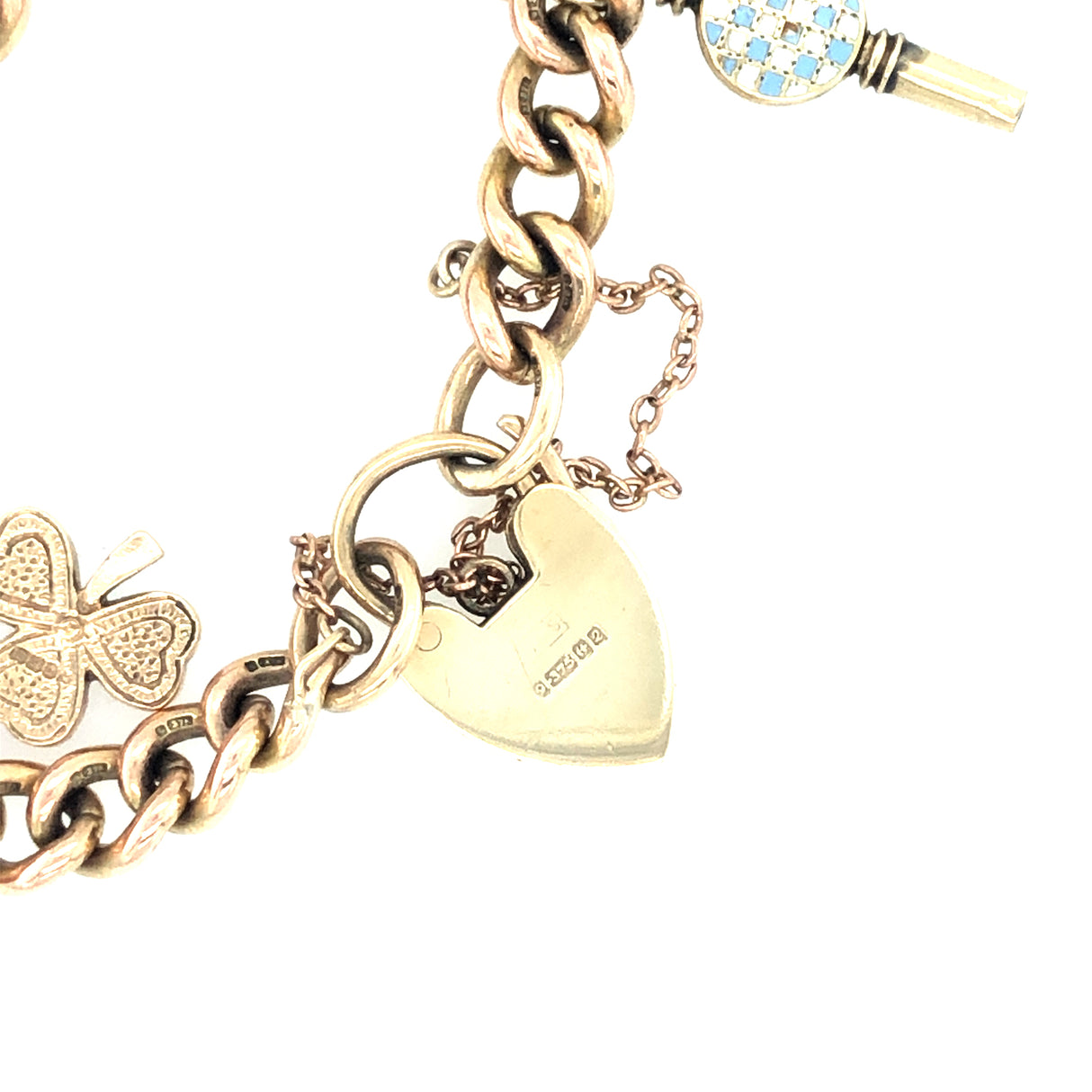 Vintage Charm Bracelet With Coral Hand