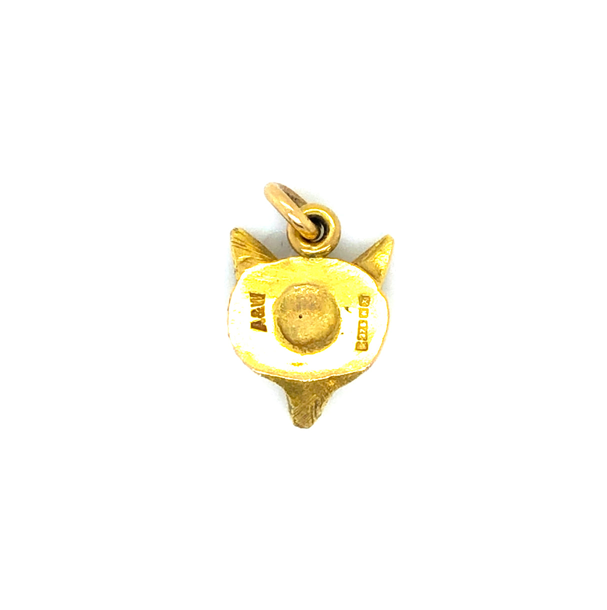Gold and Ruby Fox Head Vintage Pendant Alabaster & Wilson