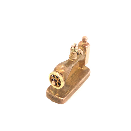 Vintage Mid-Century Gold Sewing Pendant