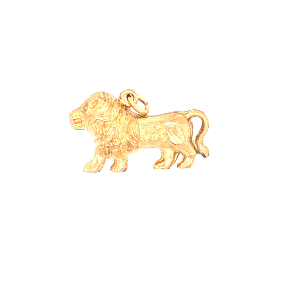Vintage Lion Charm in 9ct Gold The Vintage Jewellery Company